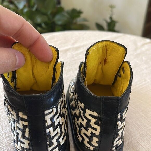 Pom‎ D'api Woven Booties infant Size EUR 18 US 3.5 French baby boots - Picture 12 of 13